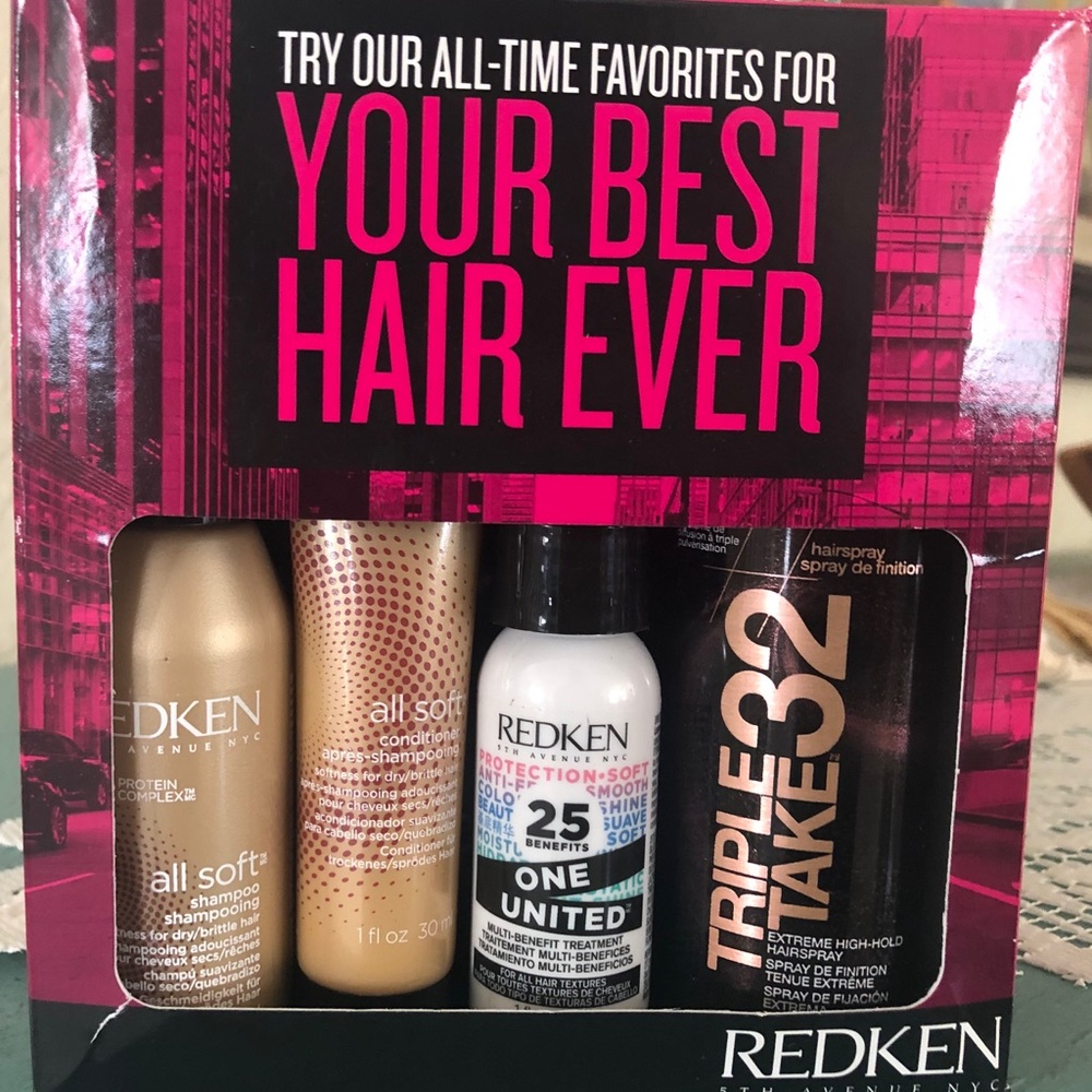 Redken bestselling hair products travel size kit.